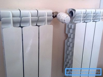 Termostatlı alüminyum bölümler.