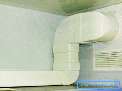 Mutfakta ev PVC boru havalandırma