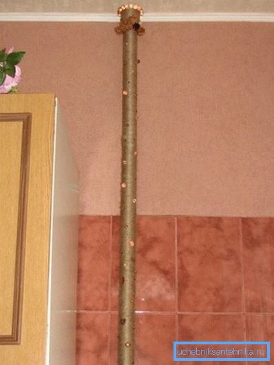 Isıtma borusunu mutfakta süsleme Isıtma borusunu mutfakta süsleme