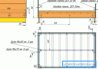 Lamine sunta ile metal yatağın detaylı teknik çizimi. Lamine sunta ile metal yatağın detaylı teknik çizimi.