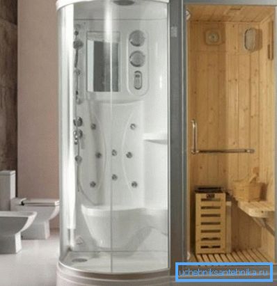 Entegre sauna içeren duşakabin