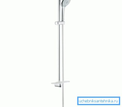 Duş çubuğu 675 mm yarı sabit montaj - çok çeşitli ayarlarla ilginç ve pratik bir çözüm Duş çubuğu 675 mm yarı sabit montaj - çok çeşitli ayarlarla ilginç ve pratik bir çözüm