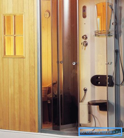 Sauna ve Türk hamamı bulunan duşakabinler kompakt boyutlara sahiptir. Sauna ve Türk hamamı bulunan duşakabinler kompakt boyutlara sahiptir.