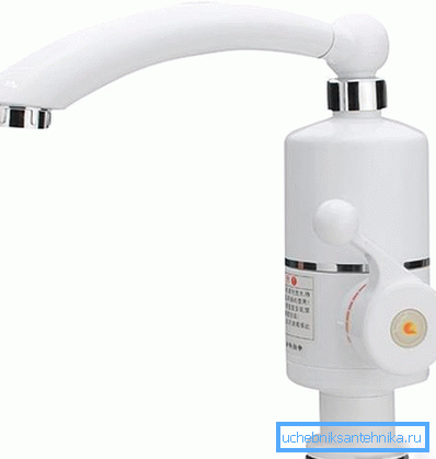 Banyo ve mutfak için muslukta elektrikli su ısıtıcı