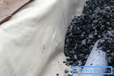 1222 Geotekstil ile sarılmış moloz destekli drenaj borusu