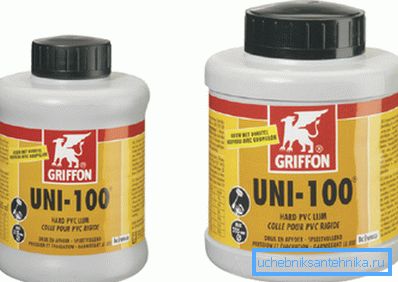 Griffon - plastik borular için tutkal