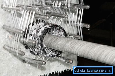 Üretim borusu spiral halka sarımı. Üretim borusu spiral halka sarımı.
