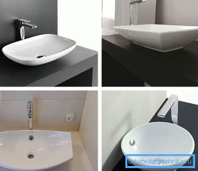 Banyoda tezgah üzerine seramik lavabo koydu Banyoda tezgah üzerine seramik lavabo koydu