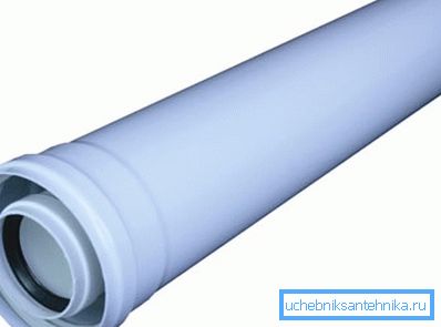 Gaz kazan baca için koaksiyel plastik boru Gaz kazan baca için koaksiyel plastik boru