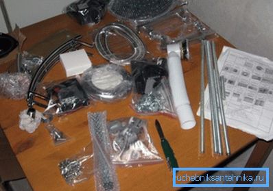 Fabrika duşunun montajı için kit Fabrika duşunun montajı için kit