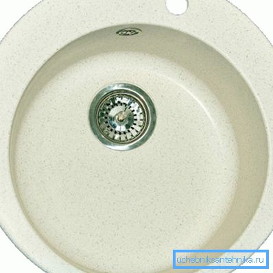 Suni taştan yuvarlak lavabo Suni taştan yuvarlak lavabo