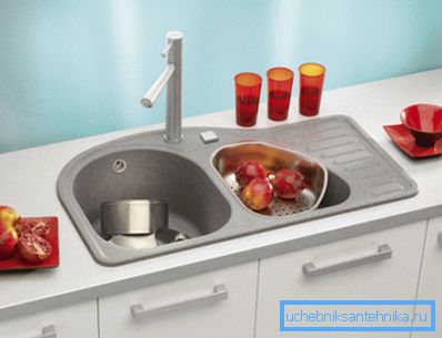 İki kase ve bulaşık kurutma için bir kanat ile model. İki kase ve bulaşık kurutma için bir kanat ile model.