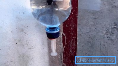 Şırıngadan vana ile model Şırıngadan vana ile model