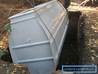1182 Bir fosseptik tankın montajı