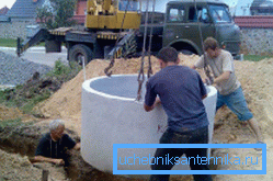 Beton halkaların montajı. Beton halkaların montajı.