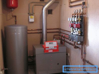 Ayrı bir kazan dairesinde zemine monte edilen güçlü gaz ekipmanı Ayrı bir kazan dairesinde zemine monte edilen güçlü gaz ekipmanı