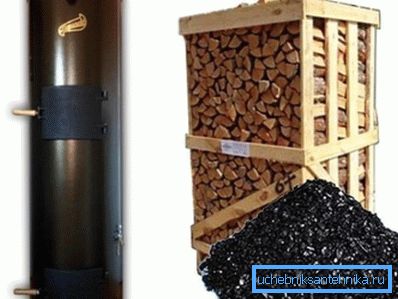 Fotoğraf, kazanı ve en popüler yakıt türlerini göstermektedir. Fotoğraf, kazanı ve en popüler yakıt türlerini göstermektedir.