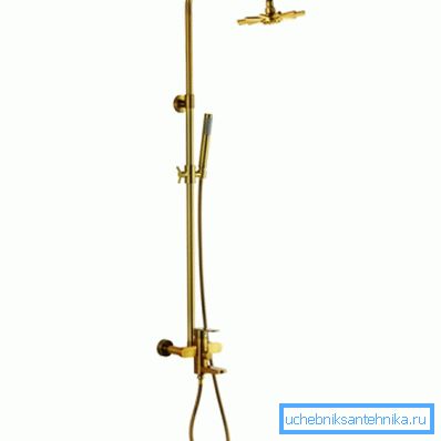 Fotoğrafta - mikser ile pirinç duş standı Fotoğrafta - mikser ile pirinç duş standı