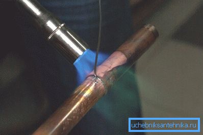 Fotoğraf, yüksek sıcaklık lehimleme işlemini göstermektedir. Fotoğraf, yüksek sıcaklık lehimleme işlemini göstermektedir.