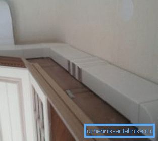 Fotoğrafta - Dikdörtgen boru döşenmesi örneği Fotoğrafta - Dikdörtgen boru döşenmesi örneği