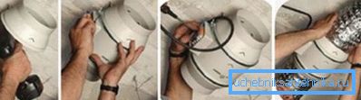 Fotoğrafta - kanal fanının kurulumu Fotoğrafta - kanal fanının kurulumu
