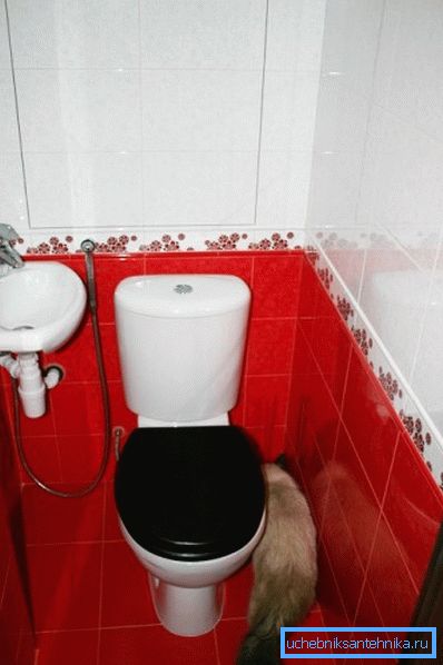 Tuvalet ve hijyenik duş tuvaletinde lavabo Tuvalet ve hijyenik duş tuvaletinde lavabo