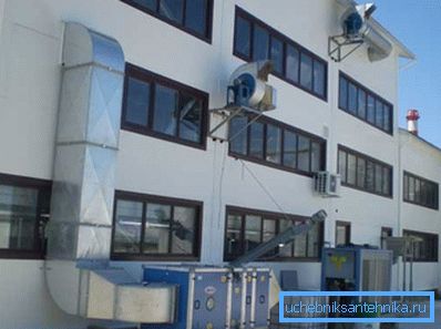 Zorla havalandırma sisteminin dış kısmı Zorla havalandırma sisteminin dış kısmı