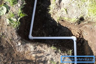 Siperde plastik boru hattı