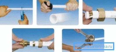 Basınç bağlantı parçaları kullanarak boruları bağlarken hareket sırası Basınç bağlantı parçaları kullanarak boruları bağlarken hareket sırası