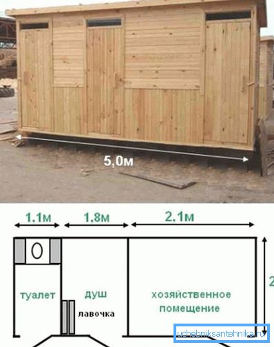 Tuvalet + hozblok ve duş içeren küçük bir duş evi vardır. Tuvalet + hozblok ve duş içeren küçük bir duş evi vardır.