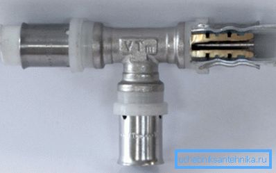 Metalplastik su sağlama sistemi için fitinge basın.