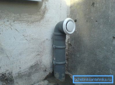 Doğal havalandırma giriş borusu Doğal havalandırma giriş borusu