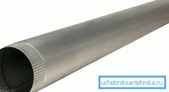 Galvanizli metalden yapılmış en basit boru Galvanizli metalden yapılmış en basit boru