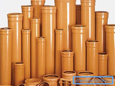 Dış kanalizasyon için PVC borular Dış kanalizasyon için PVC borular