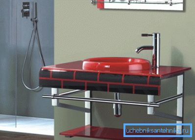 Asılı cam lavabo Asılı cam lavabo
