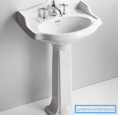 Bir kaide üzerinde lavabo. Bir kaide üzerinde lavabo.