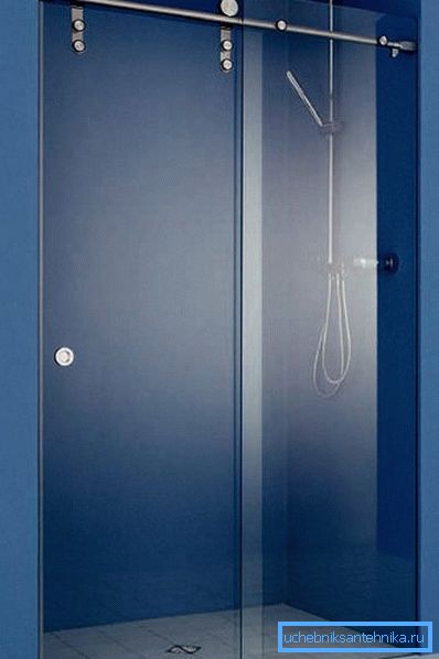 Üst askı ile 80 x 200 mm duş için sürgülü cam kapı Üst askı ile 80 x 200 mm duş için sürgülü cam kapı