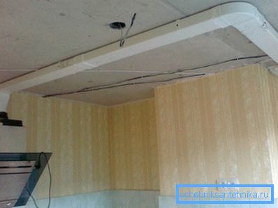 Mutfakta düz havalandırma kanalının bağımsız montajı Mutfakta düz havalandırma kanalının bağımsız montajı