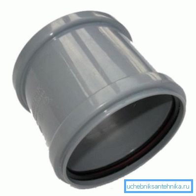 Kanalizasyon için kullanılan PVC malzemeler için bağlantı elemanı Kanalizasyon için kullanılan PVC malzemeler için bağlantı elemanı