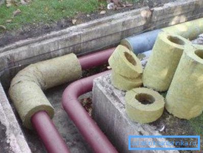 Sokakta döşenen ısıtma sisteminin ısı yalıtımı Sokakta döşenen ısıtma sisteminin ısı yalıtımı