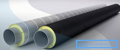 İzolasyonlu boru 219x6, 300 ve hatta 400 mm çapında olabilir, hepsi poliüretan köpük tabakasına bağlıdır İzolasyonlu boru 219x6, 300 ve hatta 400 mm çapında olabilir, hepsi poliüretan köpük tabakasına bağlıdır