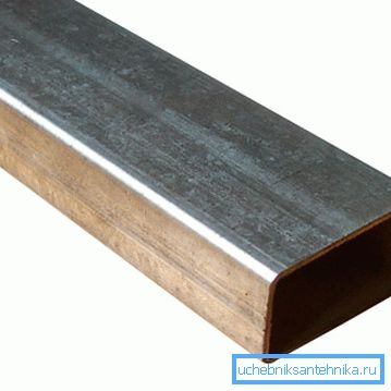 Boru bölümü 60x40 mm Boru bölümü 60x40 mm