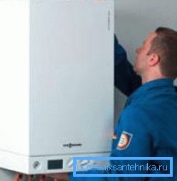 Duvardaki bir gaz kazanını kurma Duvardaki bir gaz kazanını kurma