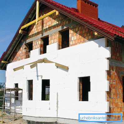 Cephe köpüğünün ısı yalıtımı.