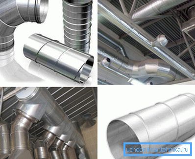 Çeşitli amaçlar için metal havalandırma boruları Çeşitli amaçlar için metal havalandırma boruları