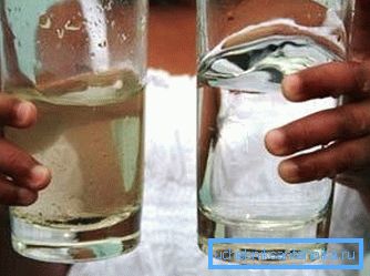 Filtrasyon öncesi ve sonrası su Filtrasyon öncesi ve sonrası su