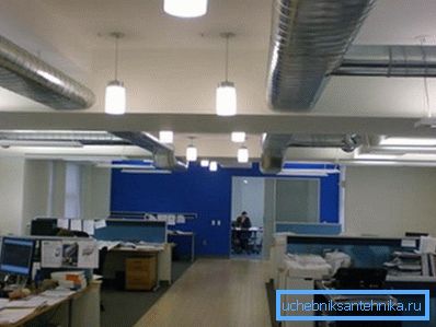 Ofis alanında hava kanalları Ofis alanında hava kanalları