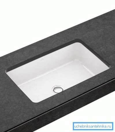 Lavabo, tezgahın altında Lavabo, tezgahın altında