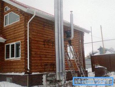 Bodrumdan egzoz borusu çıkışı Bodrumdan egzoz borusu çıkışı