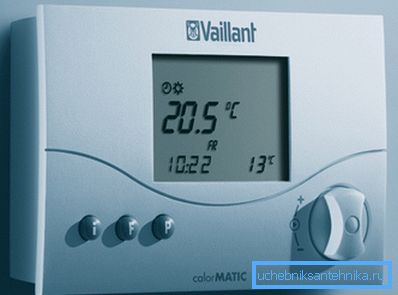 Uzaktan gaz kazan termostatı.